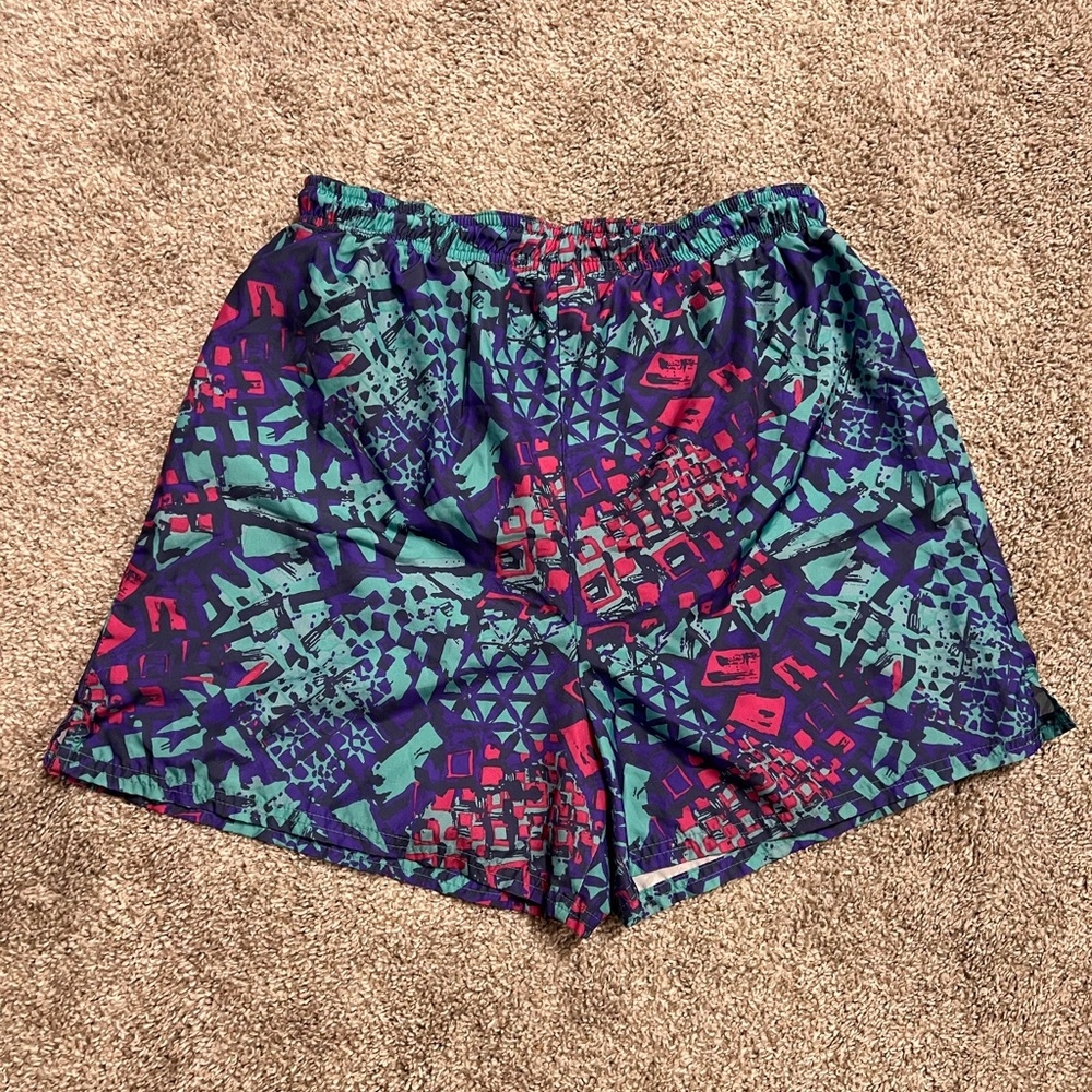 90's Reebok Purple Swim Trunks Large